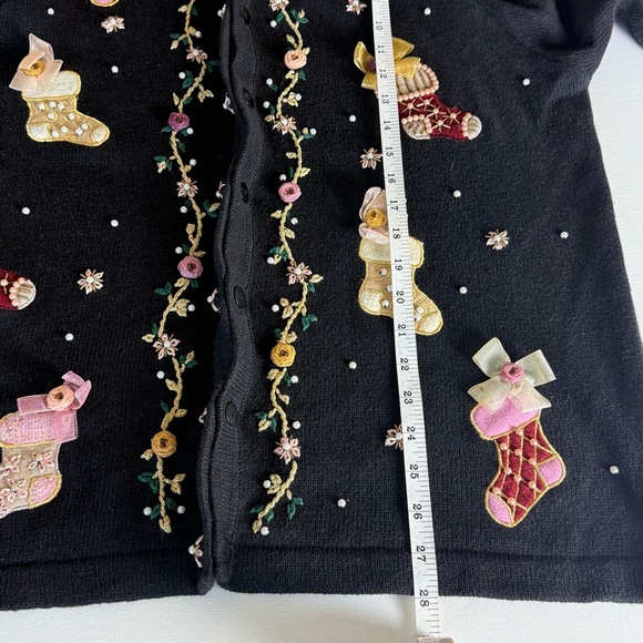 BP Design Embellished Christmas Stocking Cardigan – Size Large festive holiday - Picture 14 of 15